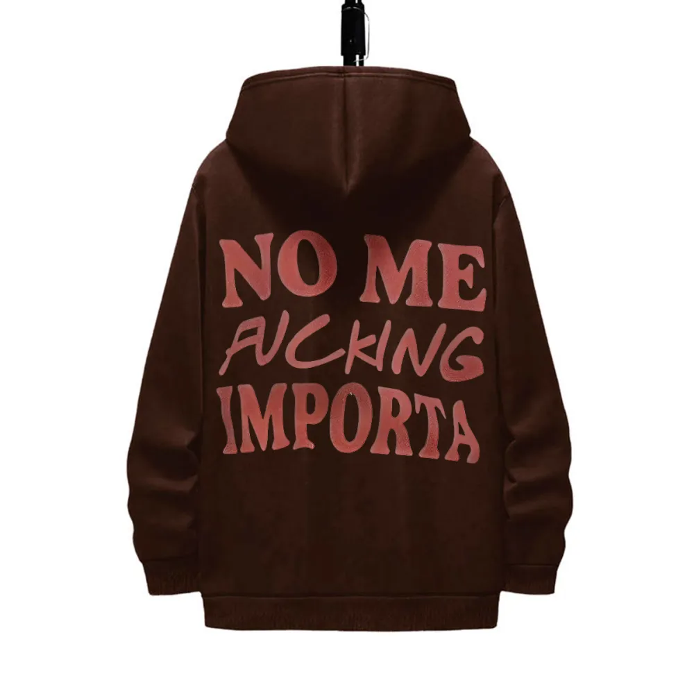 NO ME FUCKING IMPORTA DESIGNED PATTERN PRINTED HOODIE