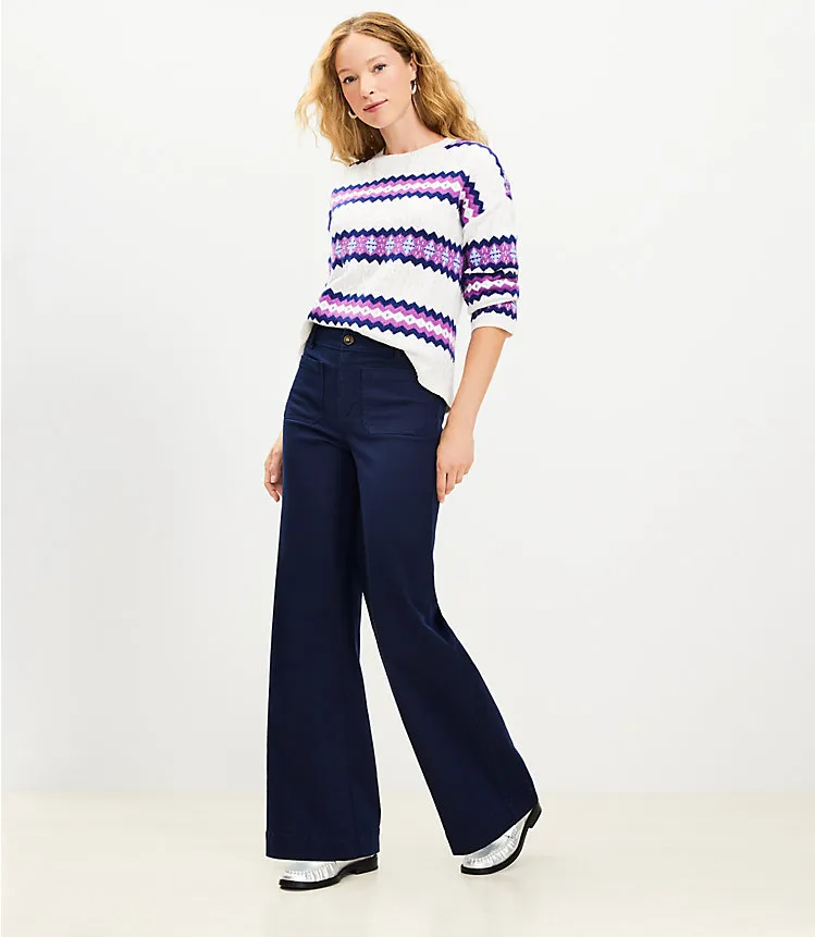 Palmer Wide Leg Pants in Twill