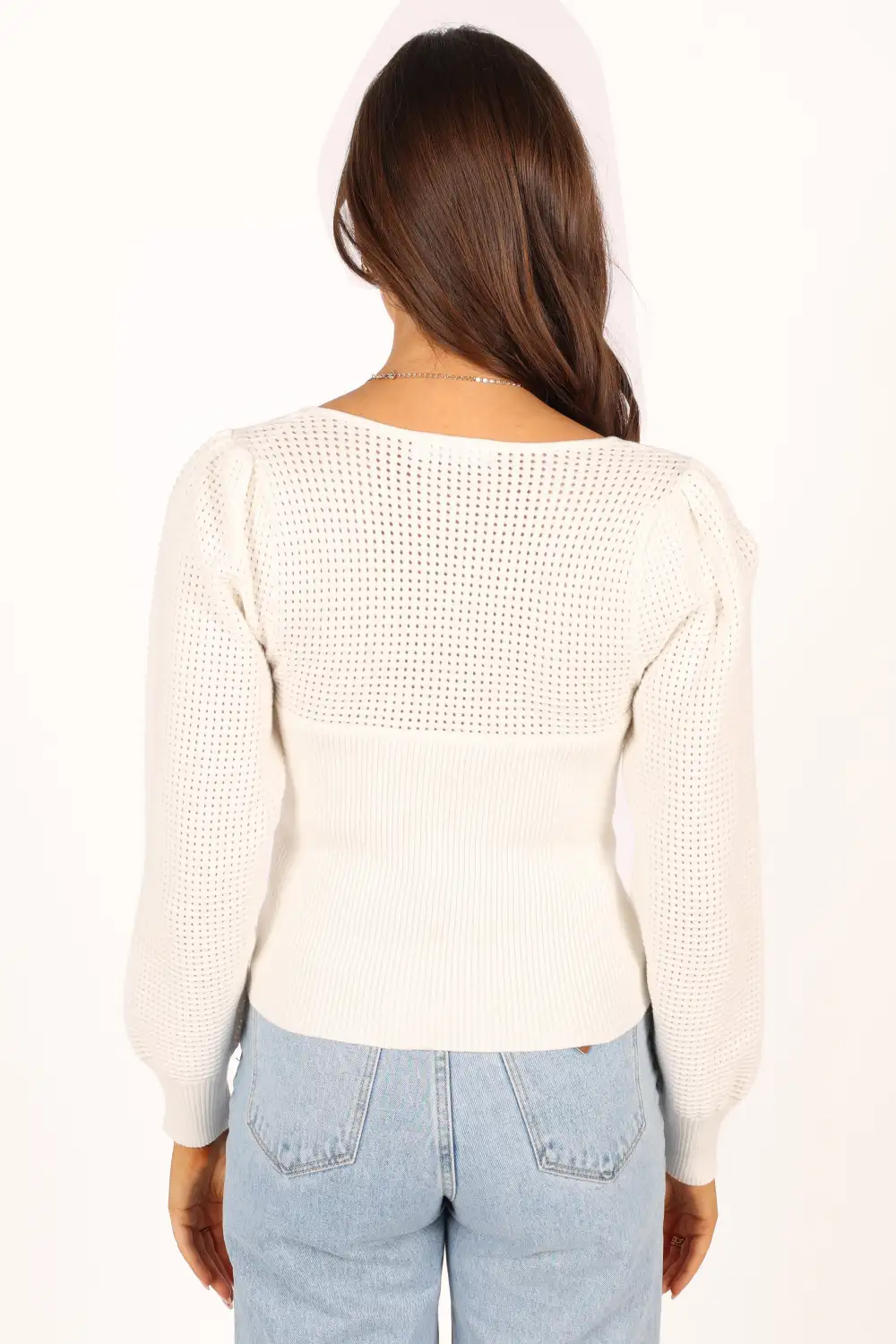 Madalyn Knit Sweater - White