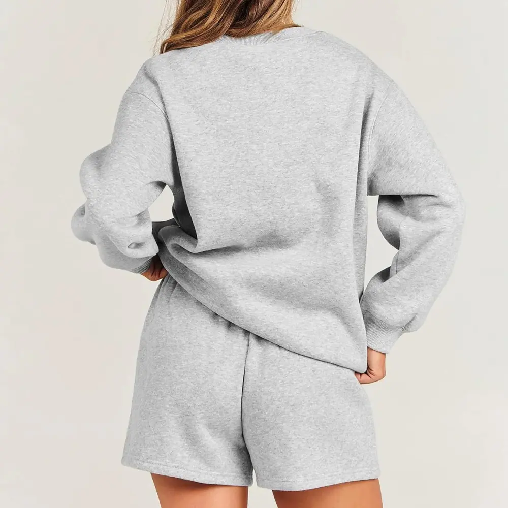 2 Piece Sweatshirt & Shorts Lounge Set