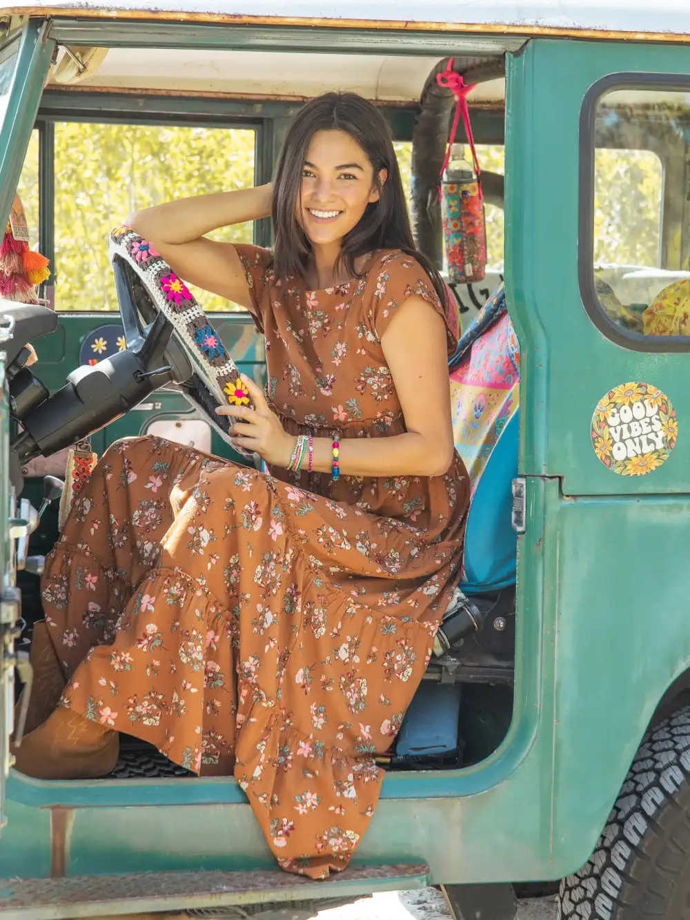 Berkley Maxi Dress - Brown Bouquets