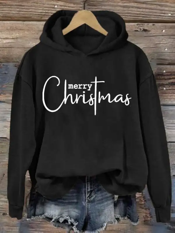 Women's Merry Christmas Print Casual Sweatshirt