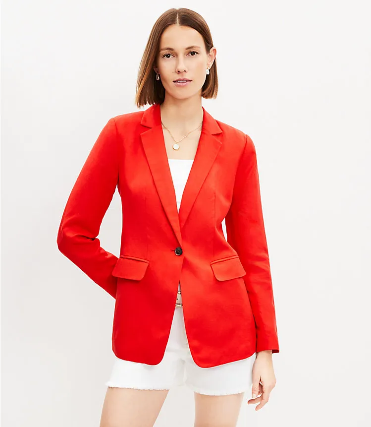 Linen Blend Modern Blazer