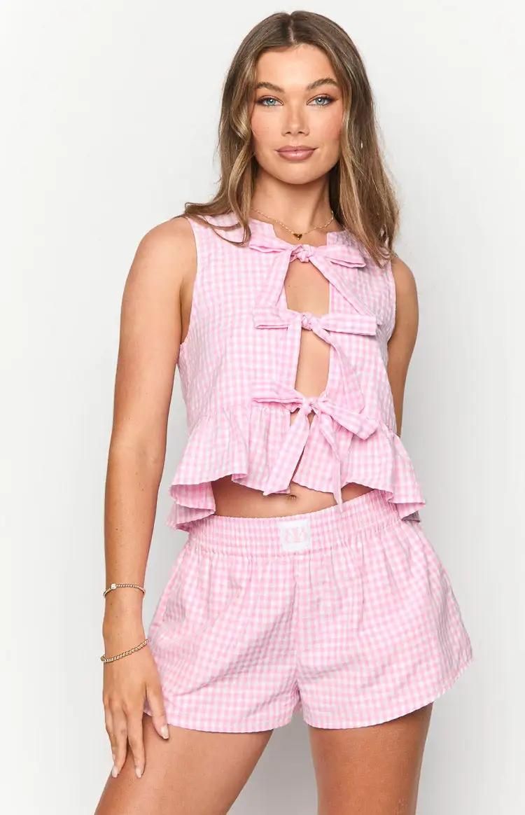 Baxter Pink Gingham Shorts