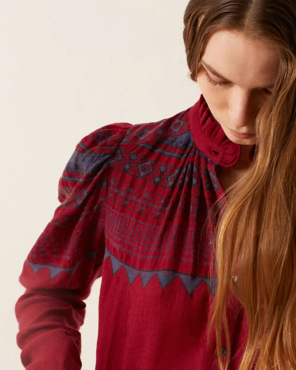 Artemis Plum Fairisle Shirt