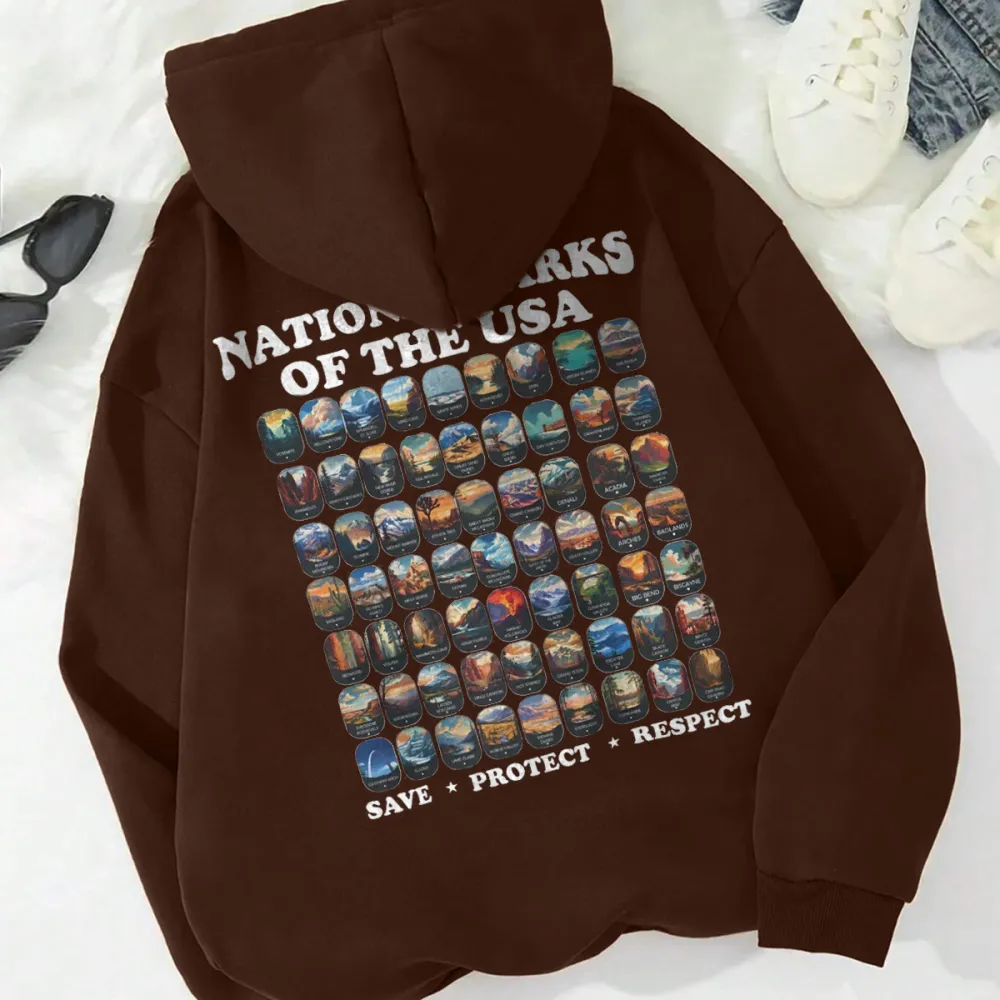 national parks of the usa Women's fashionable hoodie