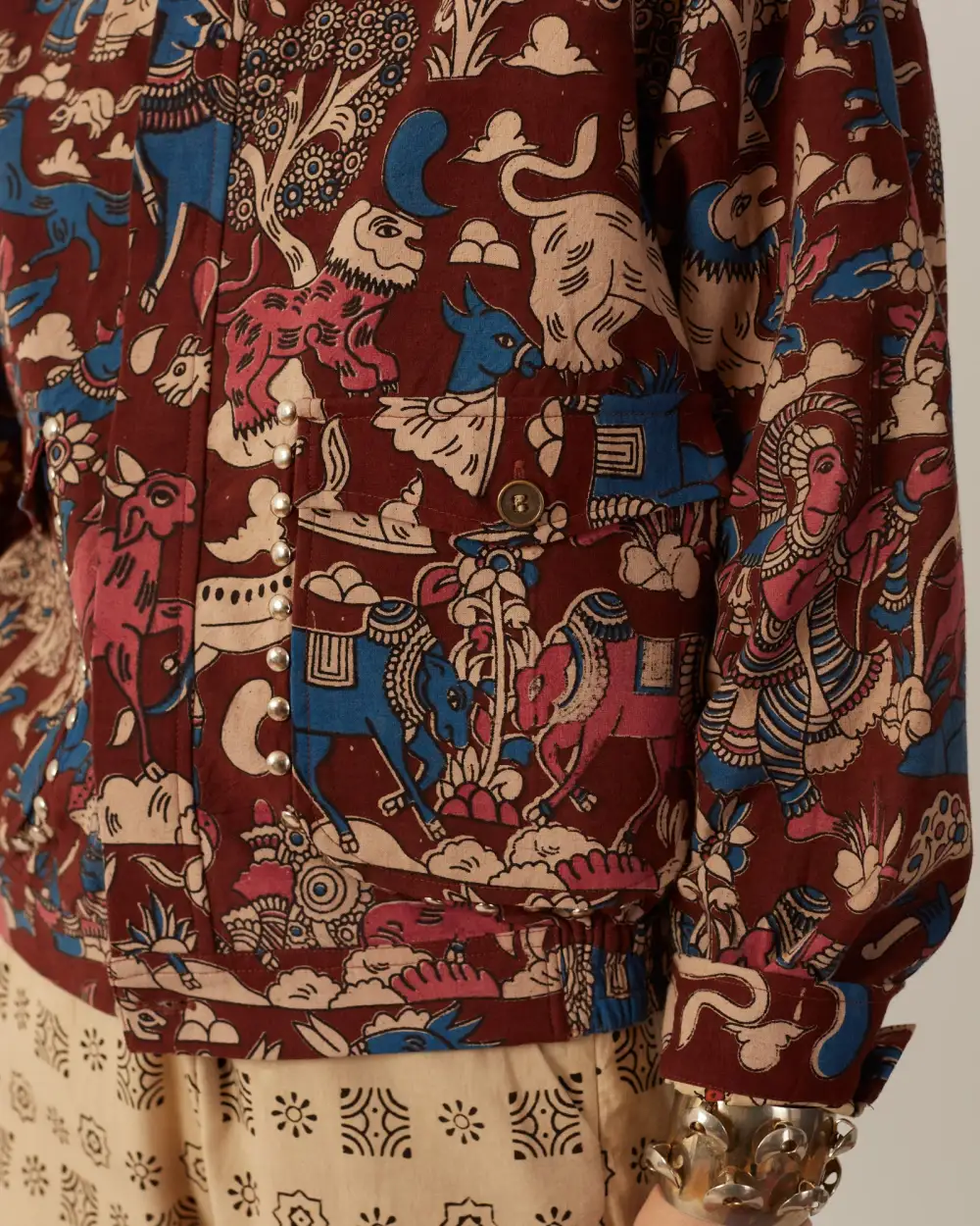 Lucky Coffee Kalamkari Jacket