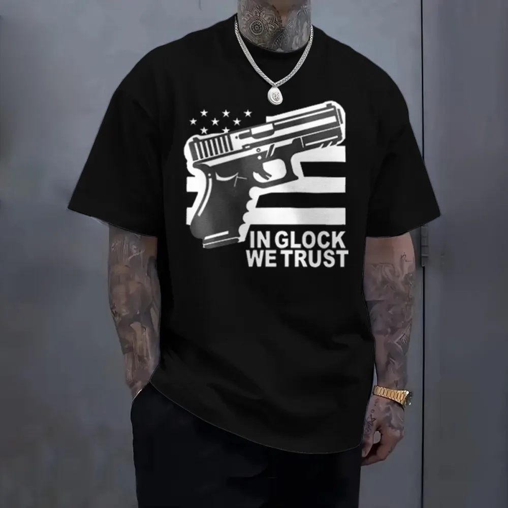 In Glock We Trust Men T-shirt,Short Sleeve,T-shirt Size S-4XL