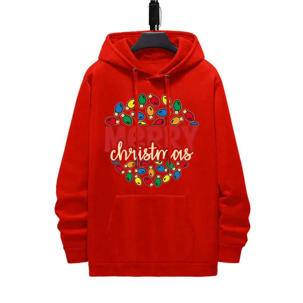 MERRY CHRISTMAS 2 PATTERN PRINTED HOODIE