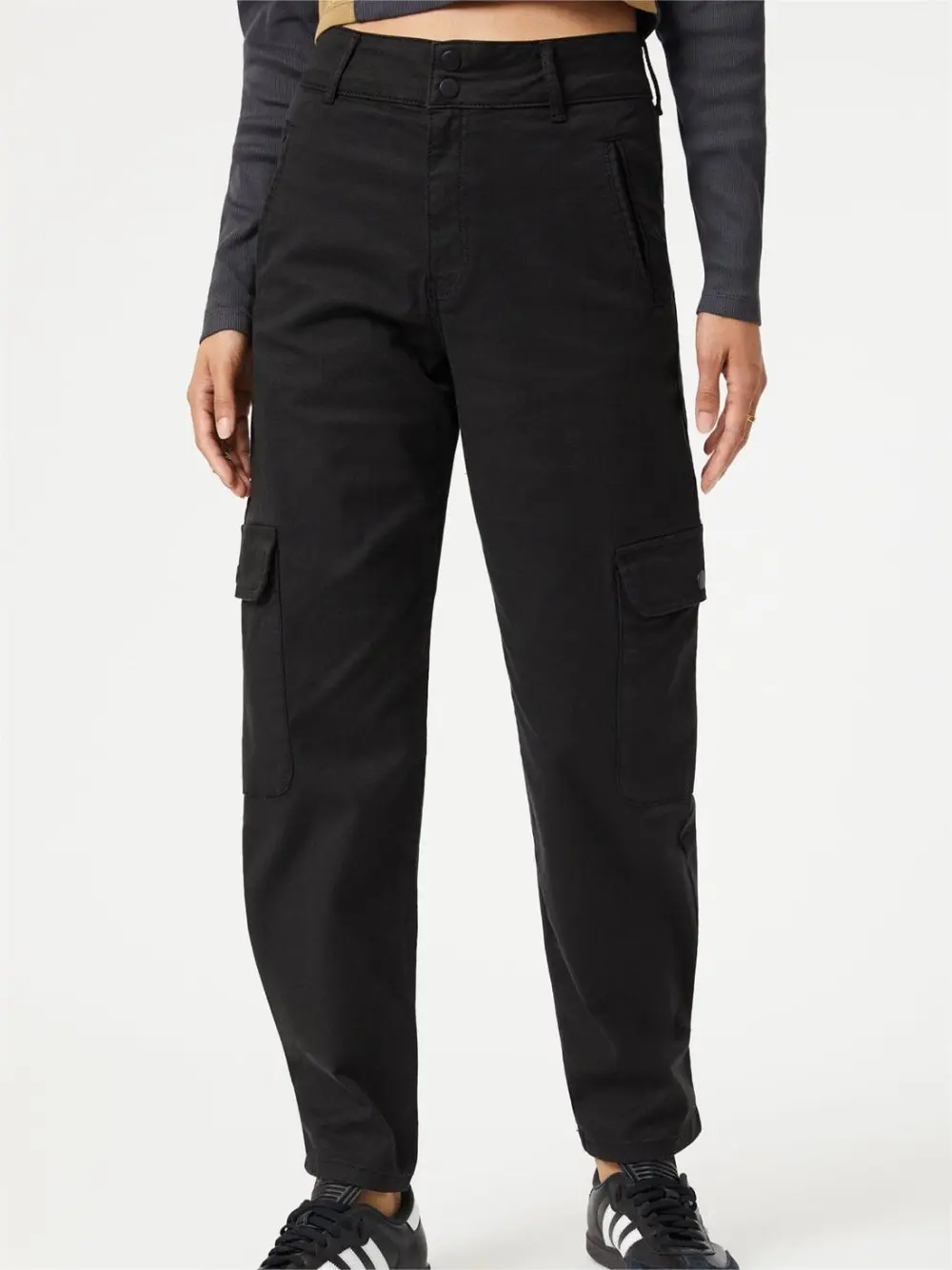 Elsie Cargo Black Pants