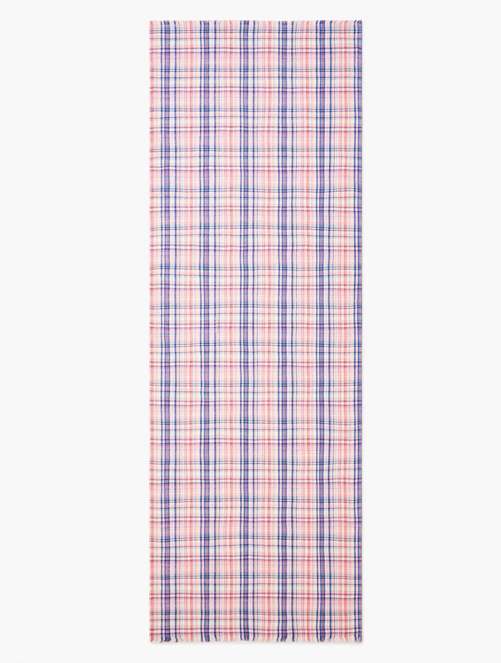 Multi Plaid Oblong Scarf