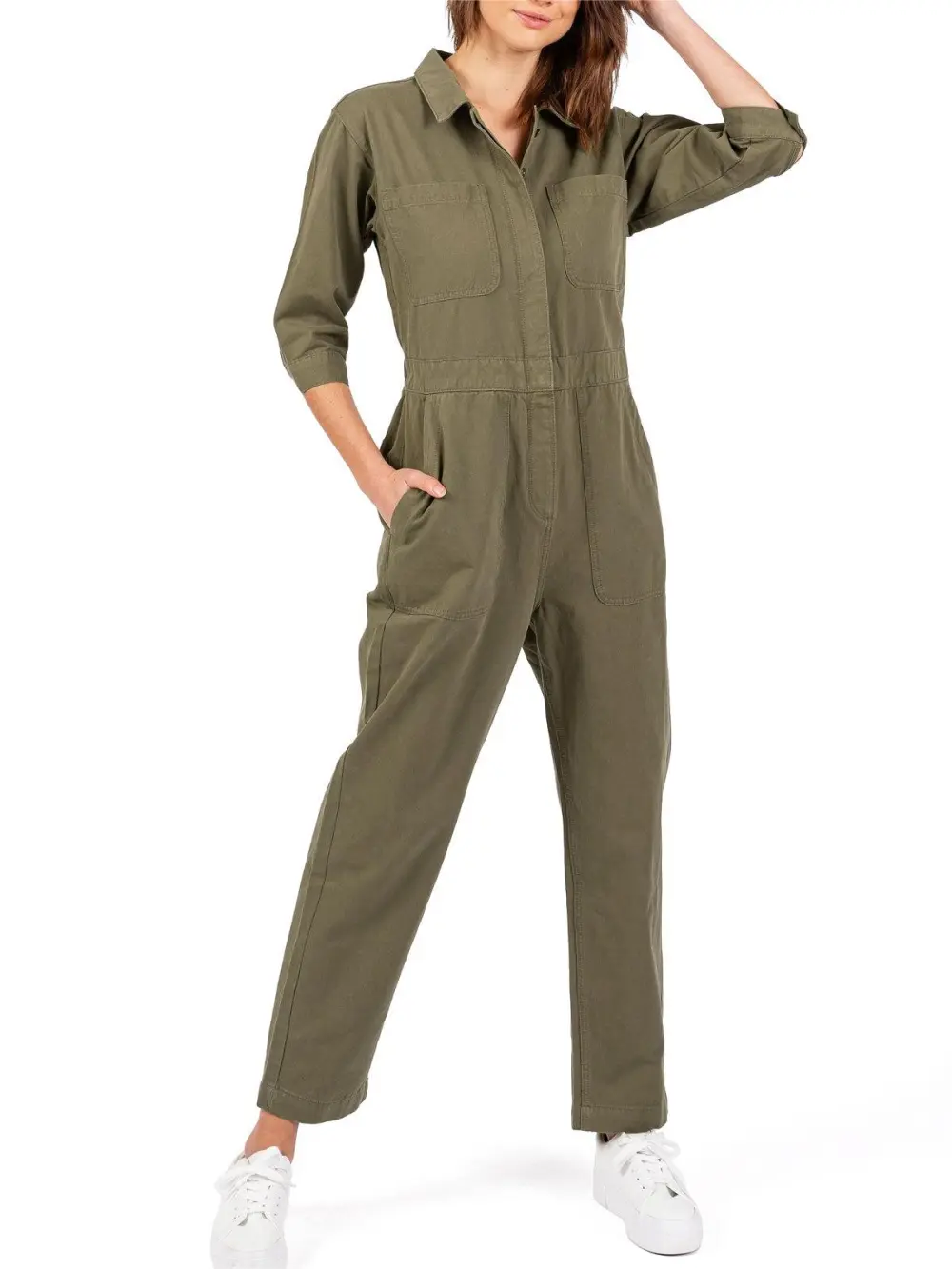 Lana Roux Coverall Aviator Jumpsuit