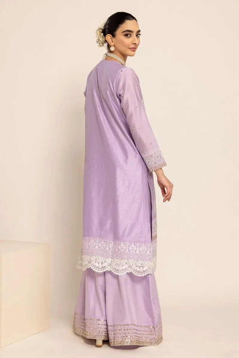 2 Piece | Kurta & Pants | Color Purple