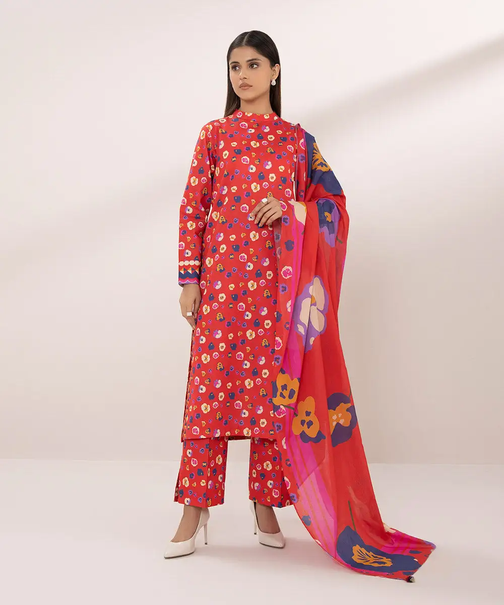 3 Piece - Printed Lawn Suit