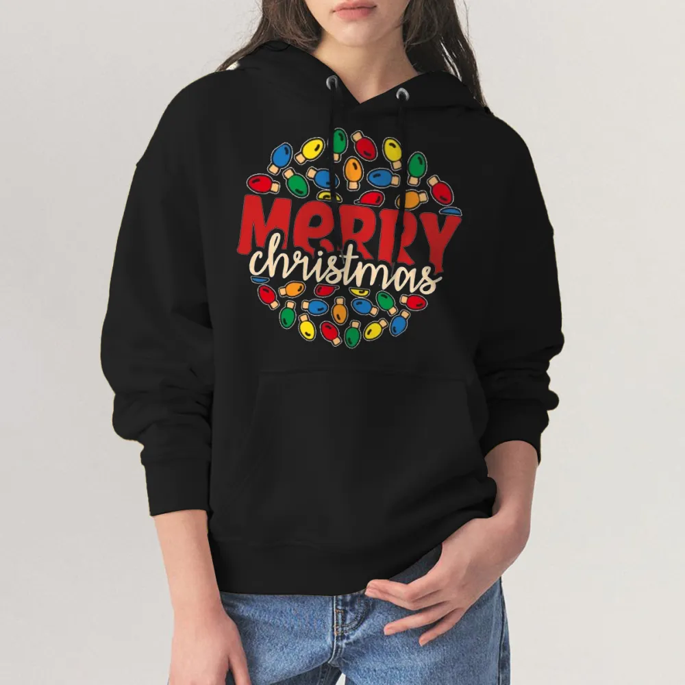 MERRY CHRISTMAS 2 PATTERN PRINTED HOODIE