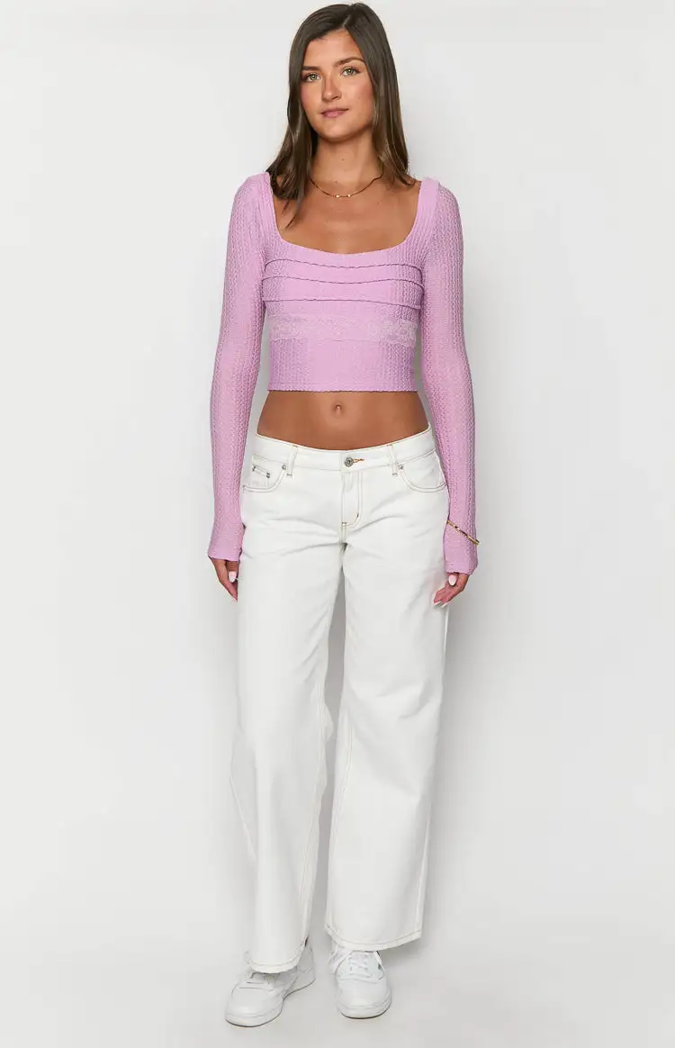 Vida Lilac Long Sleeve Top