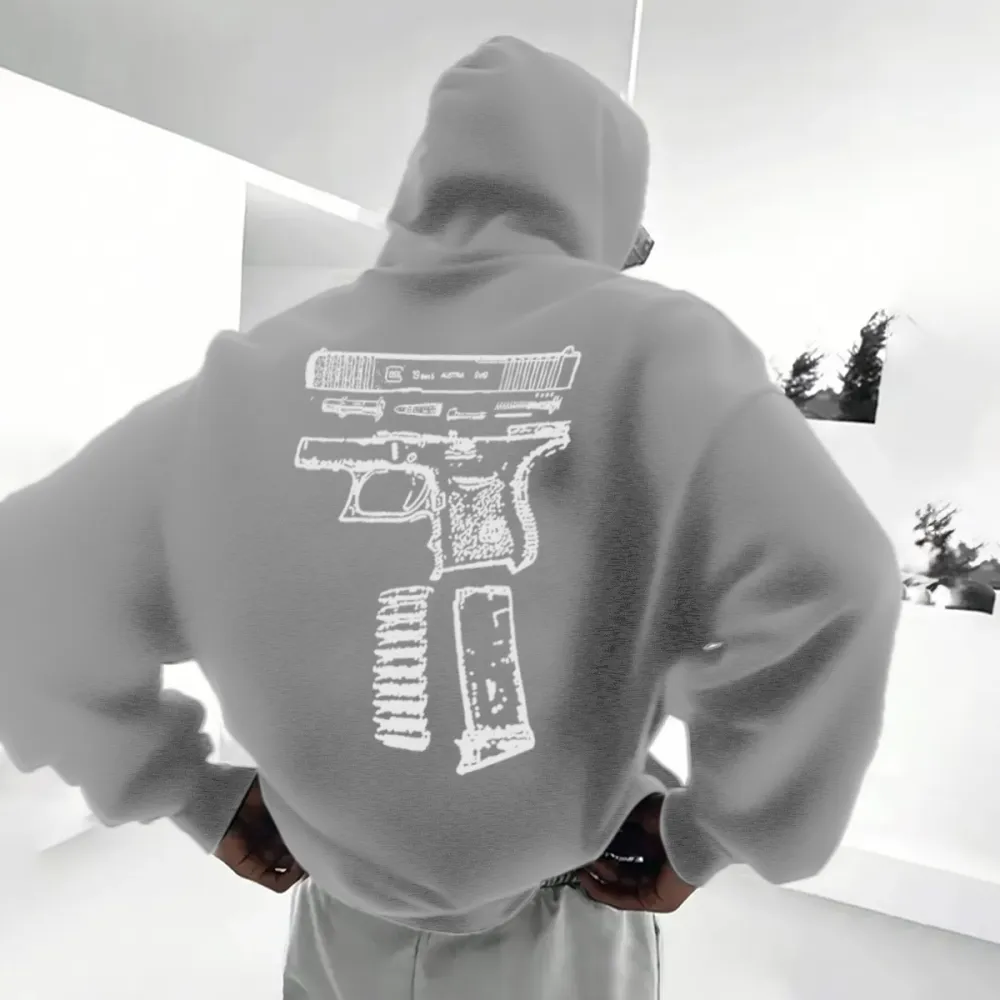 Mens In Glock We Trust Hoodie,Long Sleeve, Size S-3XL