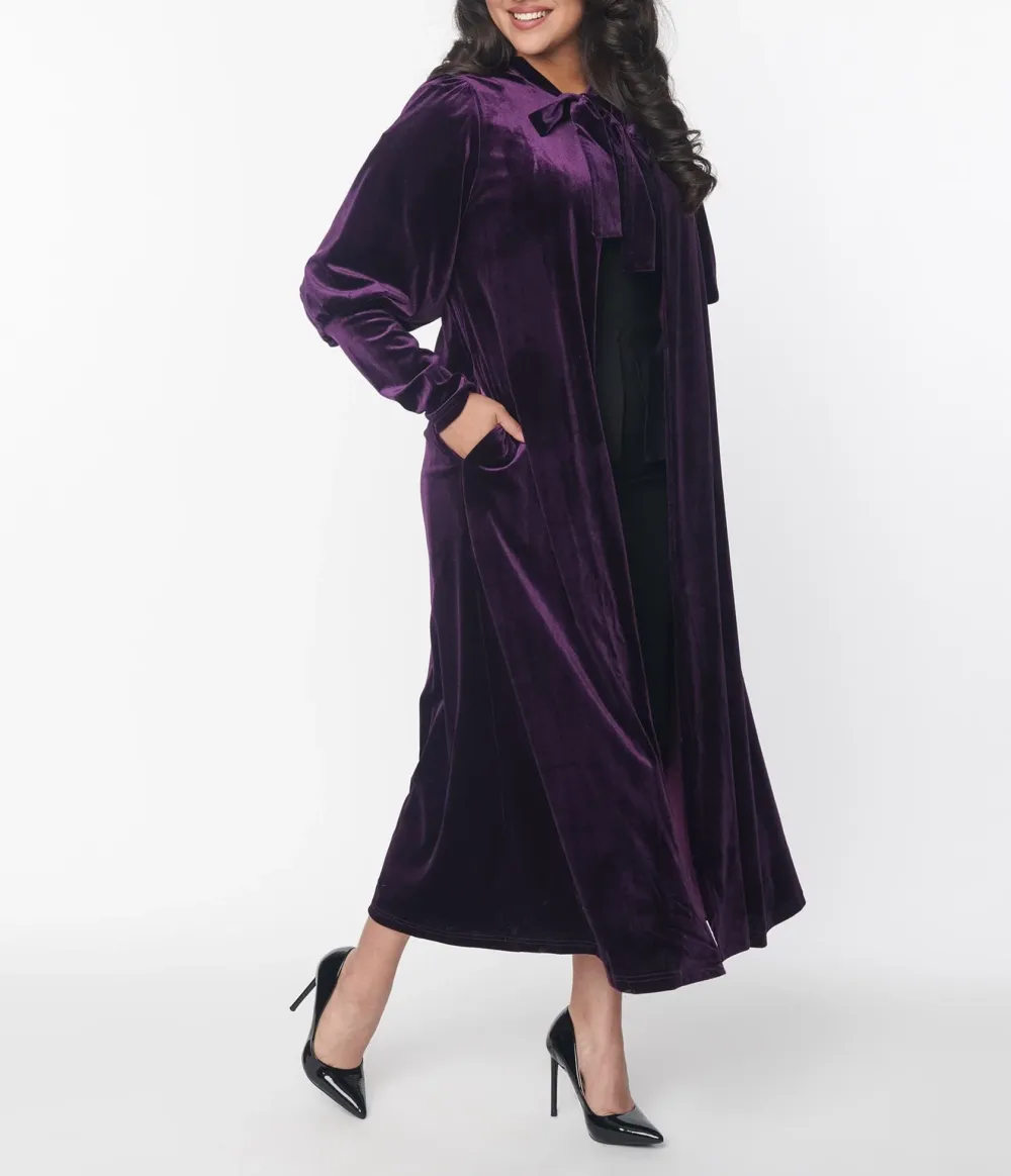 Purple Velvet Leota Duster