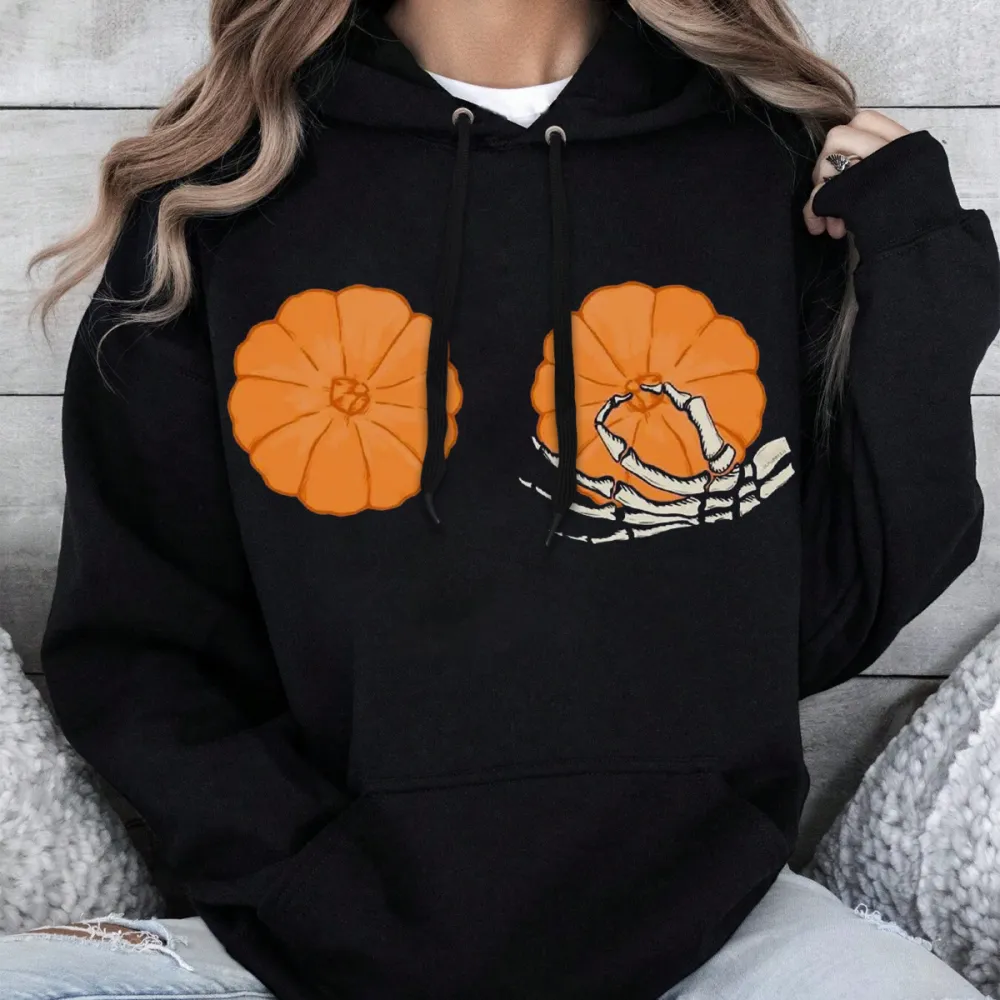 HALLOWEEN FUNNY PATTERN PRINTED HOODIE