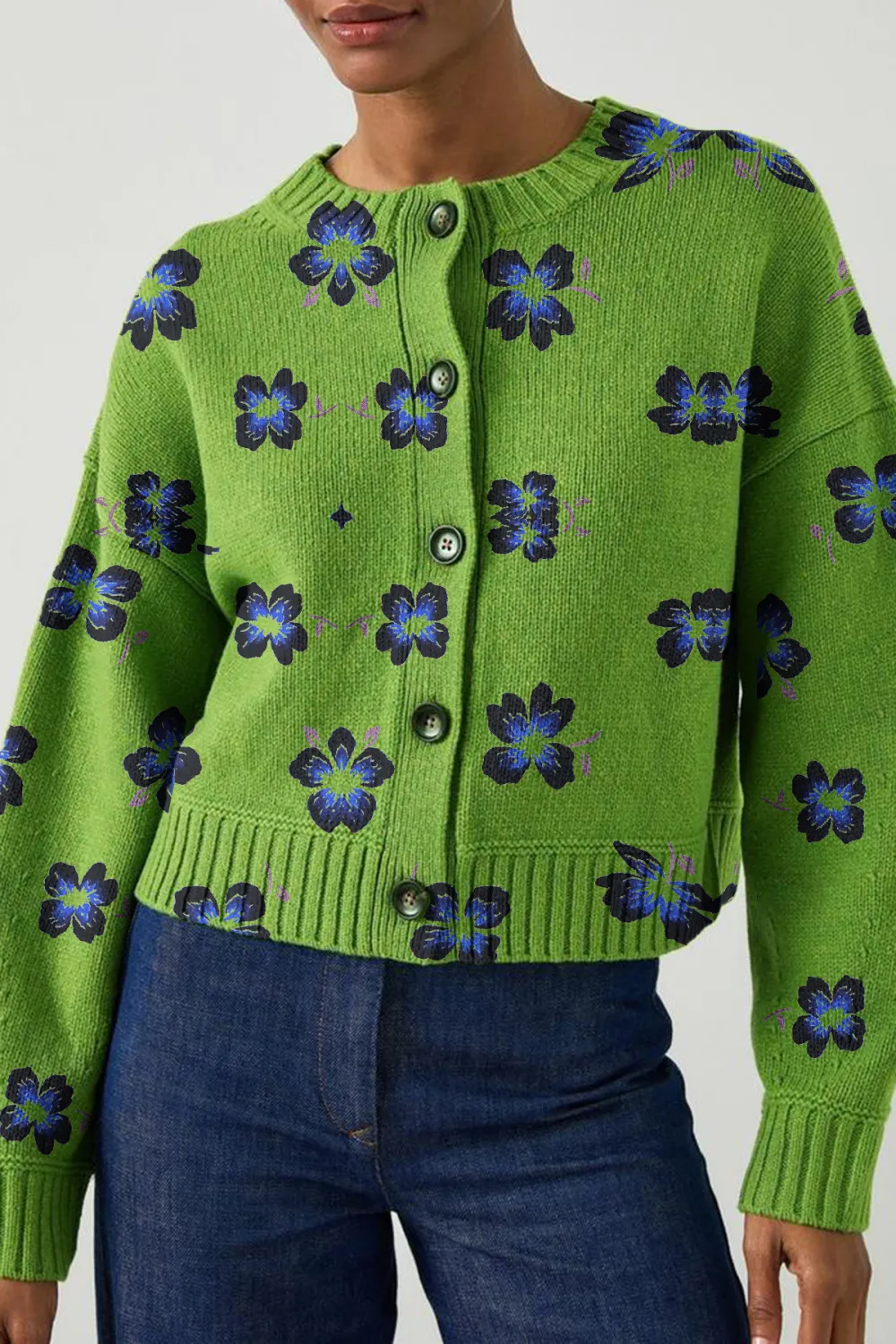 Amore Bright Green Short Cardigan