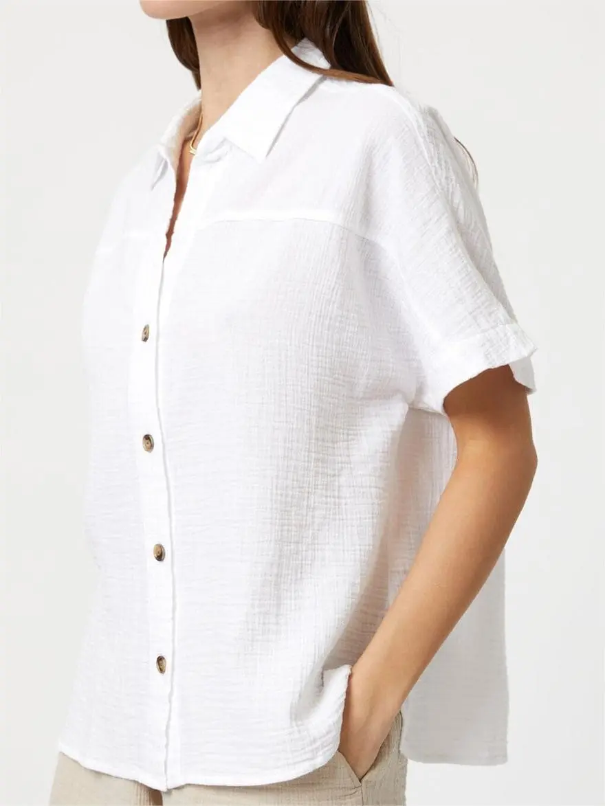 Gauze Short Sleeve Shirt