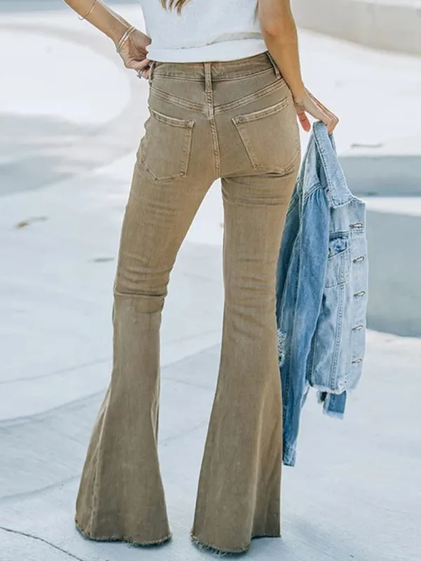 Khaki Slim Fit Denim Pants