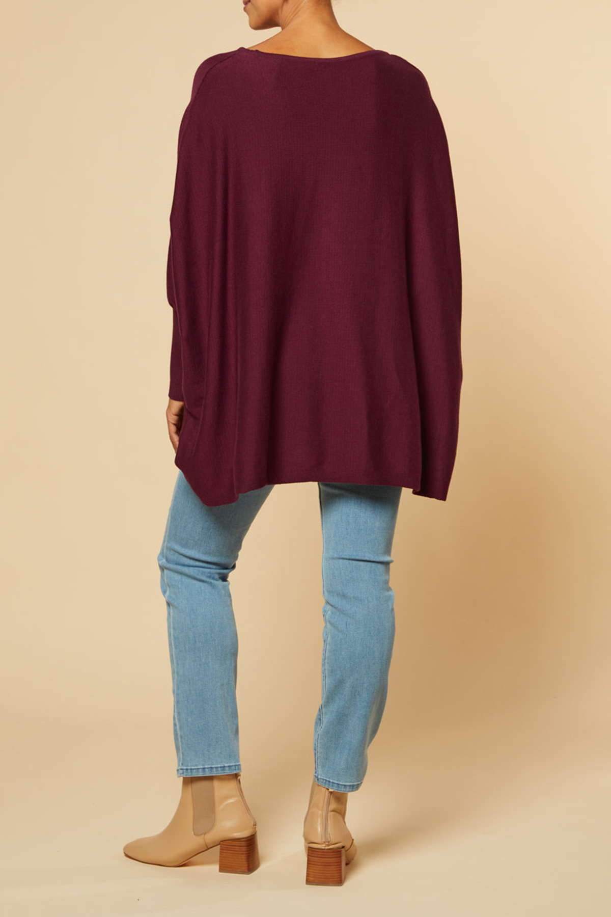 Mia Oversized Jumper In Plum