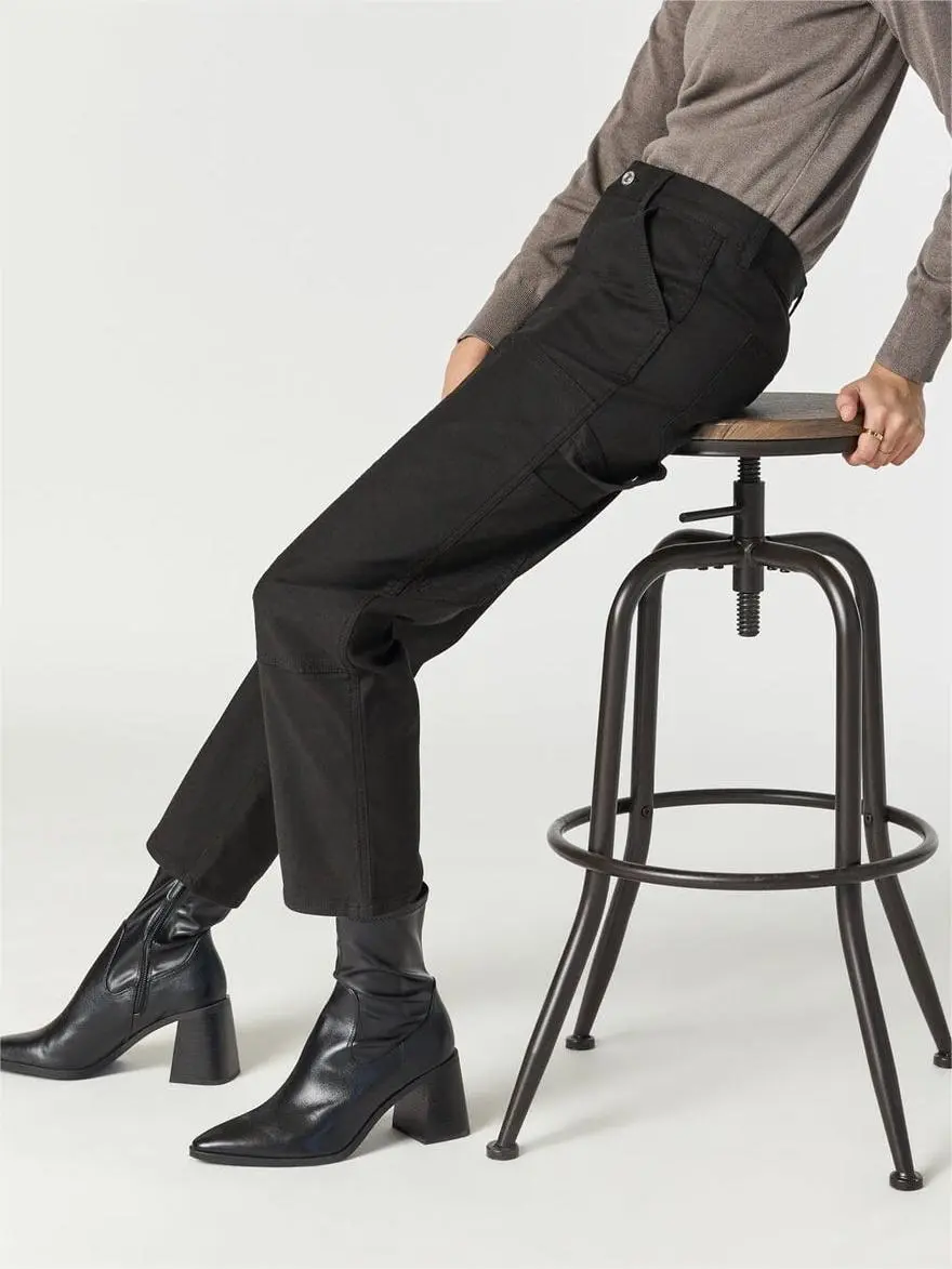 Luisa Straight Leg Black Pants