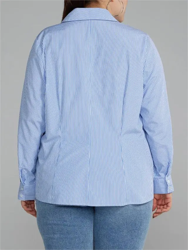 Twist Front Striped Shirt