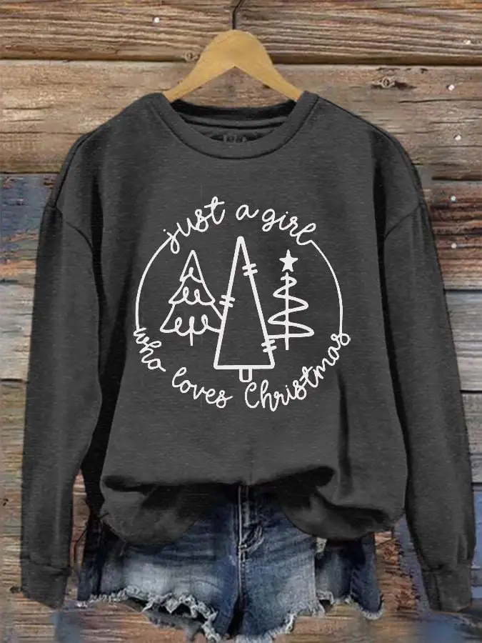 Women's Just A Girl Who Loves Christmas Sweatshirt