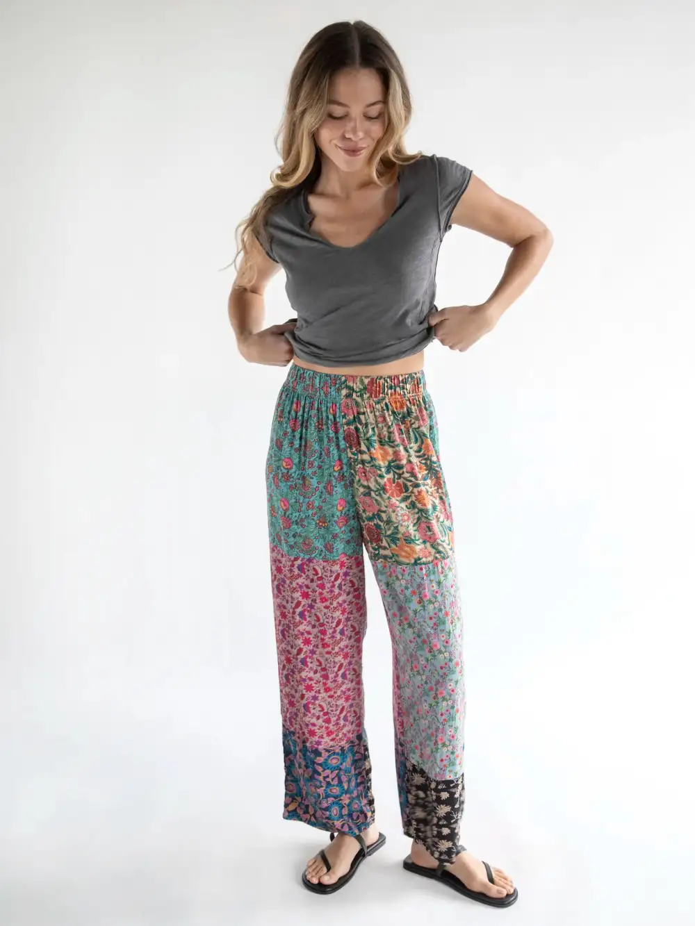 Mimi Wide Leg Pant - Floral Mix