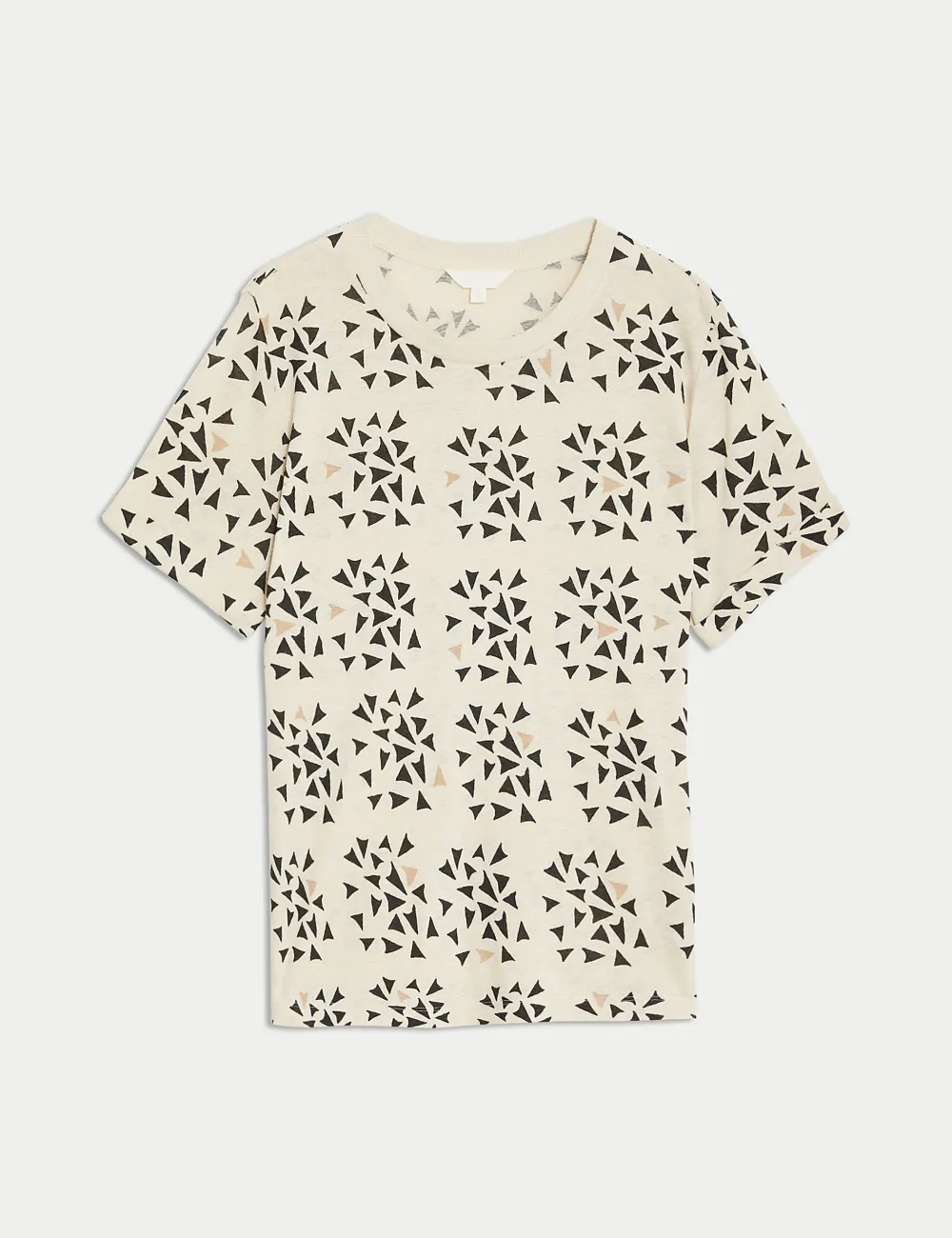 Linen Blend Printed T-Shirt