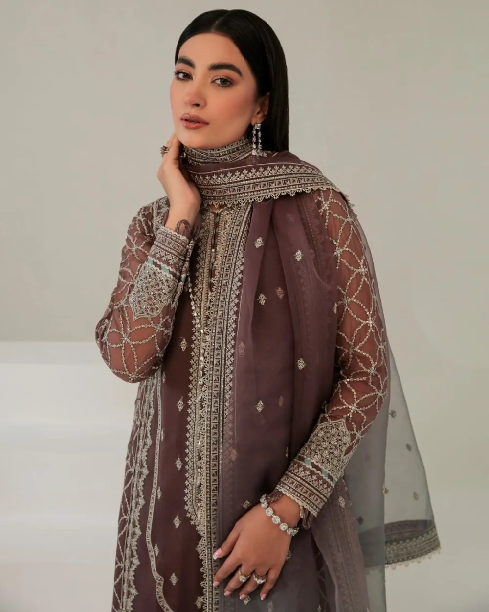 Embroidered Raw Silk Sets