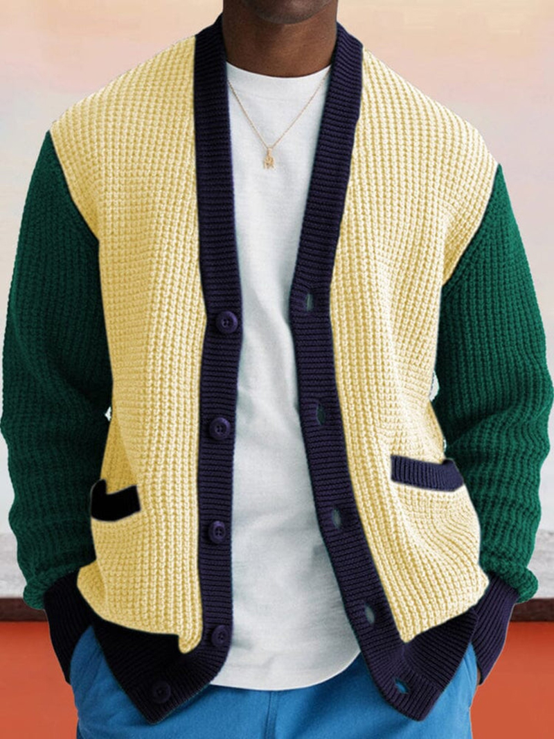 Fall Color Block Cardigan