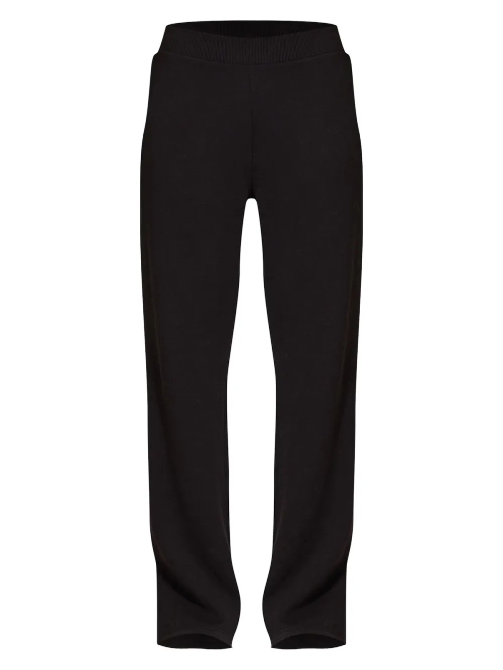 Black Flared Split Hem Sweatpants