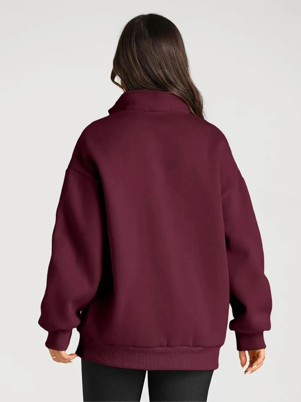 Oversized Sweatshirts Half Zip Pullover Long Sleeve