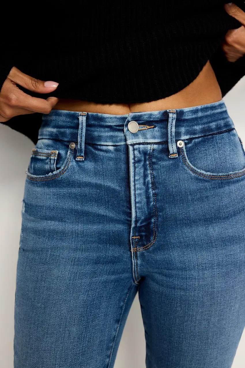 SOFT-TECH GOOD WAIST SKINNY CROPPED JEANS