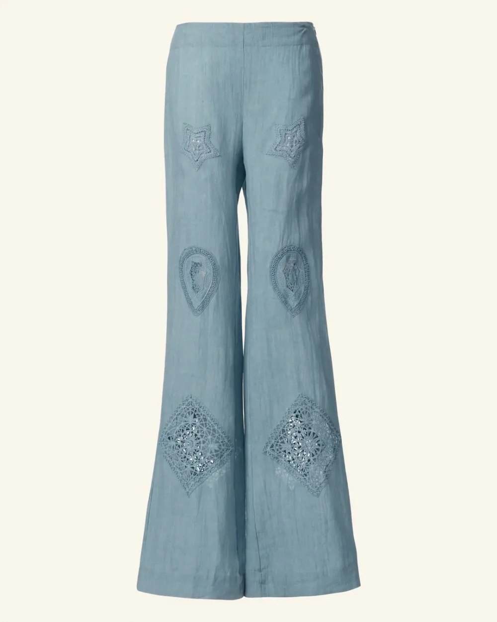 Charlie Aqua Eyelet Pant