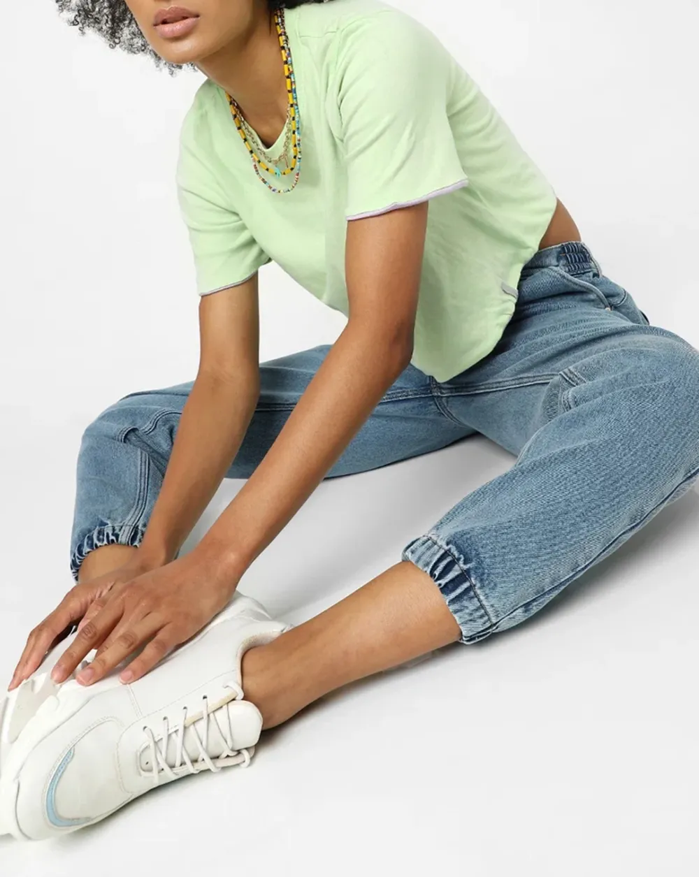 Green Reversible Cropped T-shirt