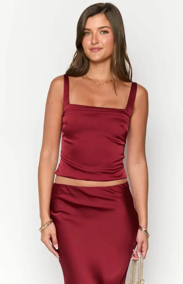 Ryland Burgundy Corset Top