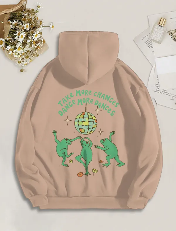 Dance More Dances Take More Chances Pattern Hoodie