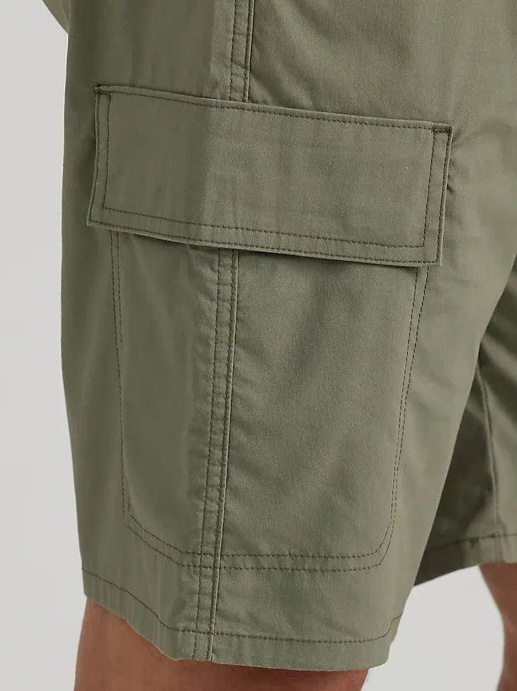 ATG BY WRANGLER™ MEN'S FLEX CARGO SHORT IN DUSTY OLIVE