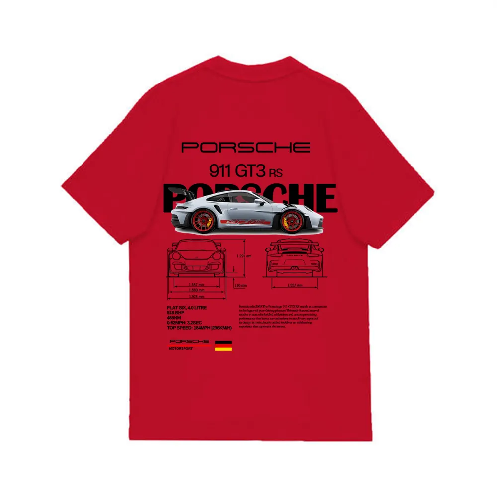 911 GT3 RS DESIGNED PATTERN PRINTED TEE