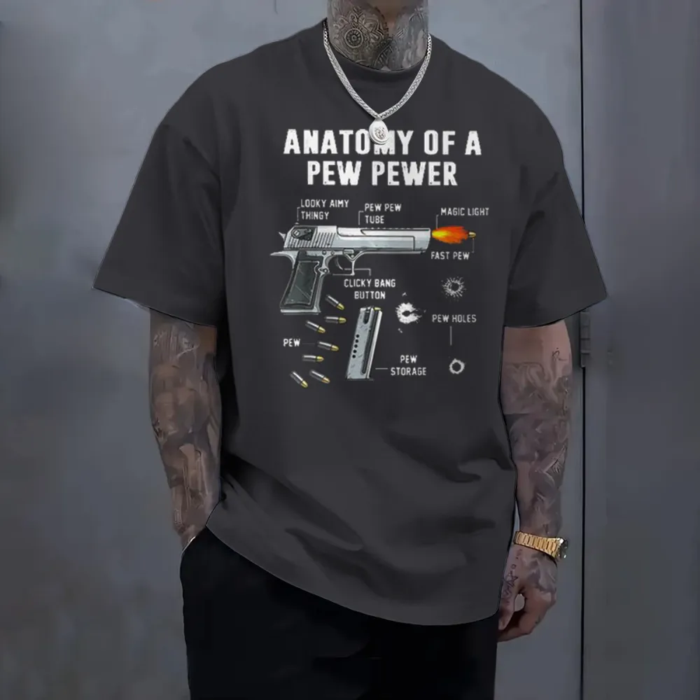 Anatomy Of A Pew Pewer Men T-shirt,Short Sleeve,T-shirt Size S-4XL