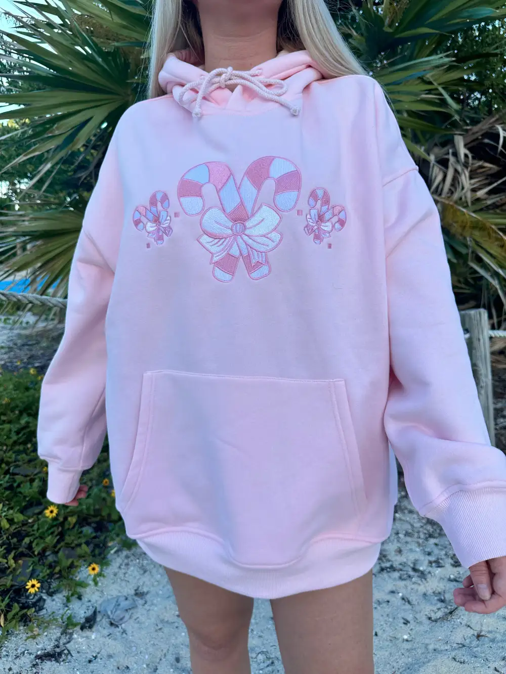 Light Pink Candy Cane Wonderland Hoodie