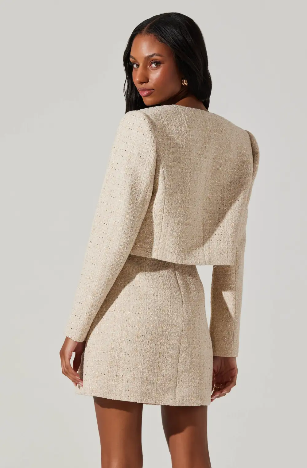 Milena Cropped Tweed Jacket