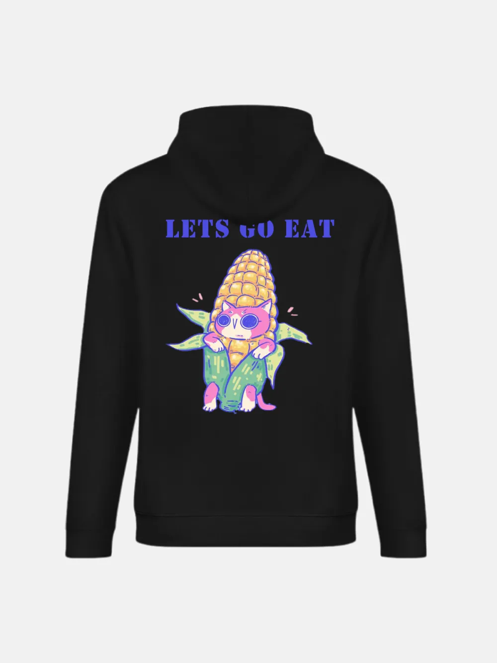 LETS GO EAT PATTERN HOODIE