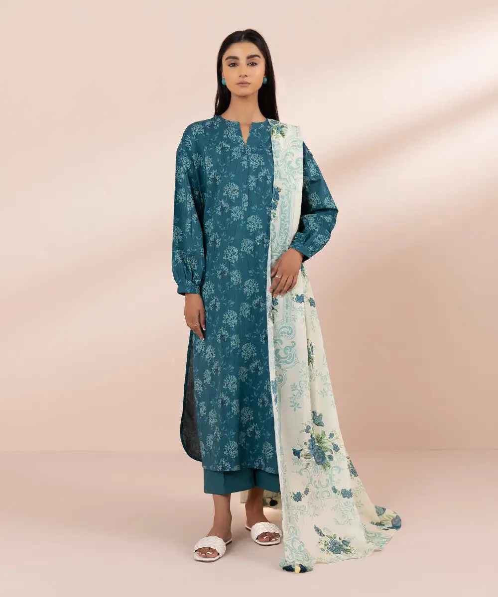 3 Piece - Printed Lawn Suit