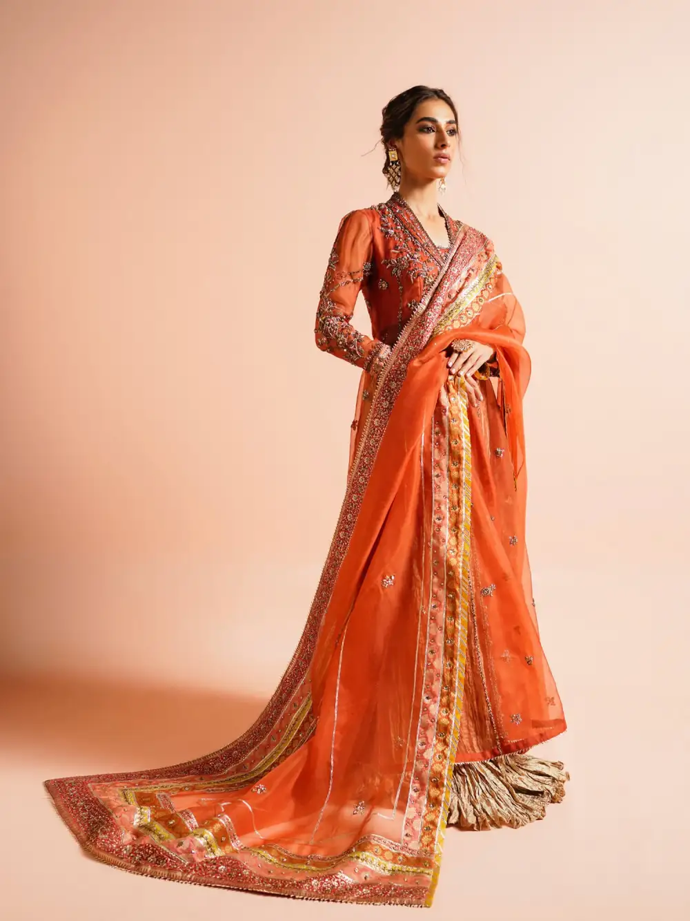 ANGARKHA W/ DUPATTA & LEHENGA