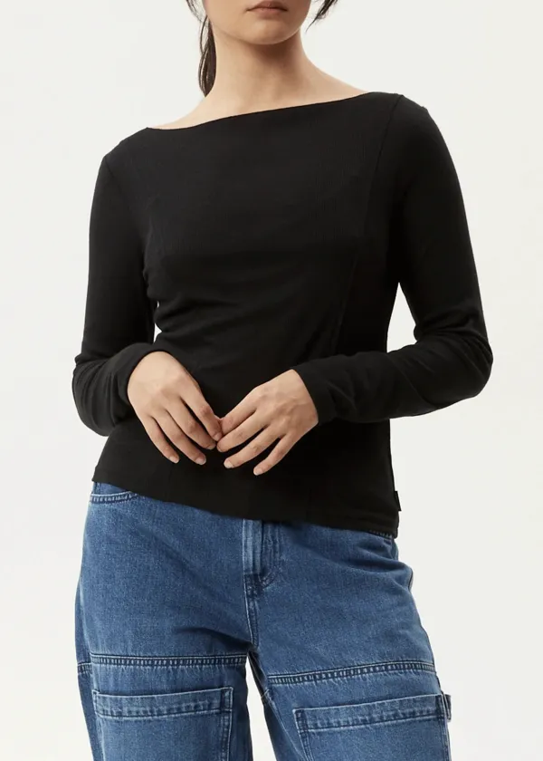 MIRAGE BAMBOO - SHEER LONG SLEEVE TOP